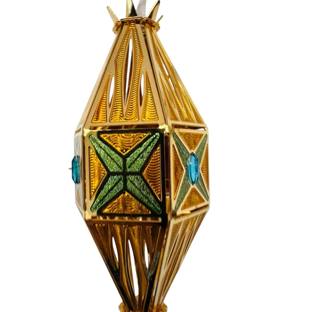 Waterford Holiday Heirlooms Snow Crystal Mini Spire Gold Metal Ornament - Picture 3 of 4